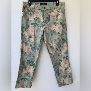 Ralph Lauren Floral Jeans in Cream and Pink